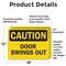 Signmission Door Swings Out, 18 in W x Rectangle, Vinyl Decal OS-2PACK-CS-D-1218-L-19151 - alternate 2